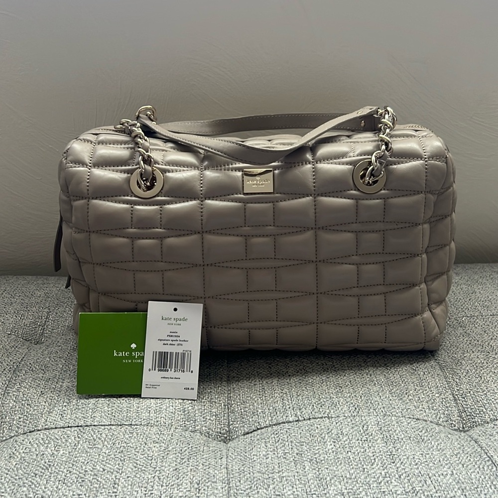 KATE SPADE, MAXIE in DARK CHINO, Sig Spade Leather